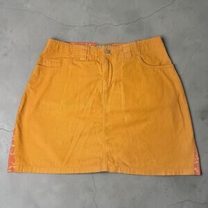 Horny Toad Orange Corduroy Cotton Skirt Size Size 4